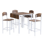 5-piece Counter Height Drop Leaf Dining Table Set