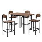 5-piece Counter Height Drop Leaf Dining Table Set
