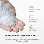 Jani Carondelet 20-inch Black & Ivory Square Pouf Ottoman - Handmade Footrest for Living Room, Bedroom, Nursery