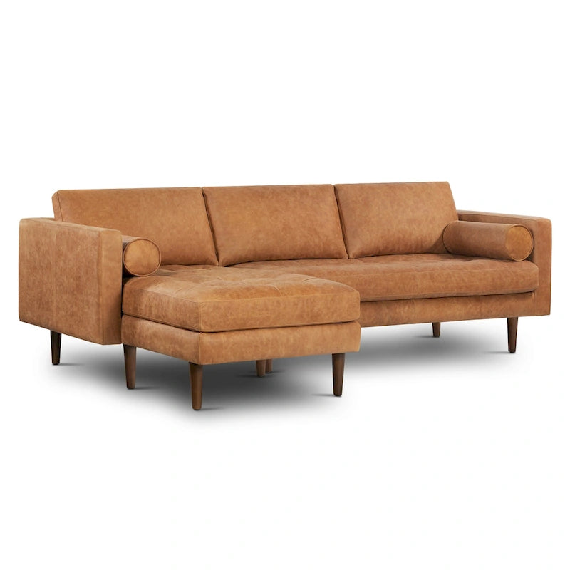 Poly & Bark Napa 104.5 Left Sectional Sofa - Full Grain Genuine Italian Leather