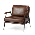 Glitzhome 28W Mid-century Modern Soft PU Leather Accent Armchair - 28 W x 31 D x 30.75 H