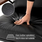 Glitzhome 28W Mid-century Modern Soft PU Leather Accent Armchair - 28 W x 31 D x 30.75 H