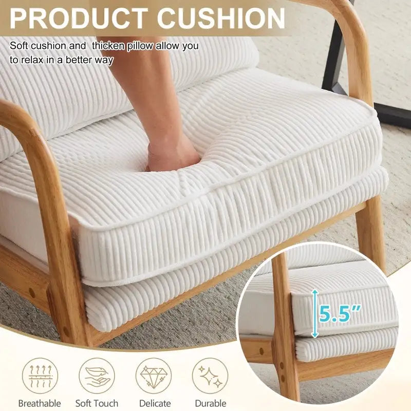 2-pc Upholstered Linen Blend Accent Chair