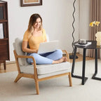 2-pc Upholstered Linen Blend Accent Chair