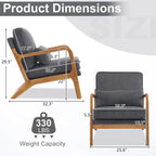 2-pc Upholstered Linen Blend Accent Chair