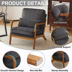 2-pc Upholstered Linen Blend Accent Chair