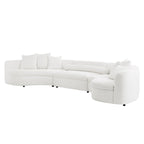 Oversized Modern 3 Pieces Curved Upholstered Sofa Ultimate Comfort 6-8 Seater Couches for Living Room, Office