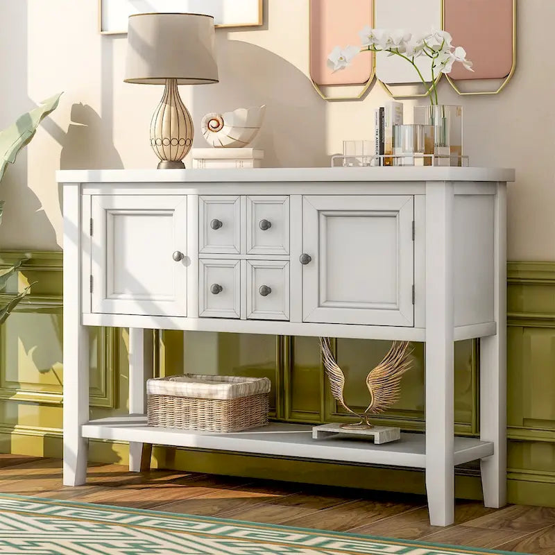Buffet Sideboard Console Table with Bottom Shelf
