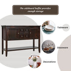 Buffet Sideboard Console Table with Bottom Shelf