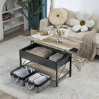 36 Lift Top Coffee Table with Free Cloth Storage Bins - 19.5D x 36W x 18.5H