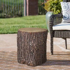 Faux Oak Stump Cover for Yard - Round Tree Stump Table Garden Stools