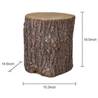 Faux Oak Stump Cover for Yard - Round Tree Stump Table Garden Stools