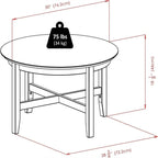 Wood Toby Occasional Table Espresso - 30D x 30W x 18.11H