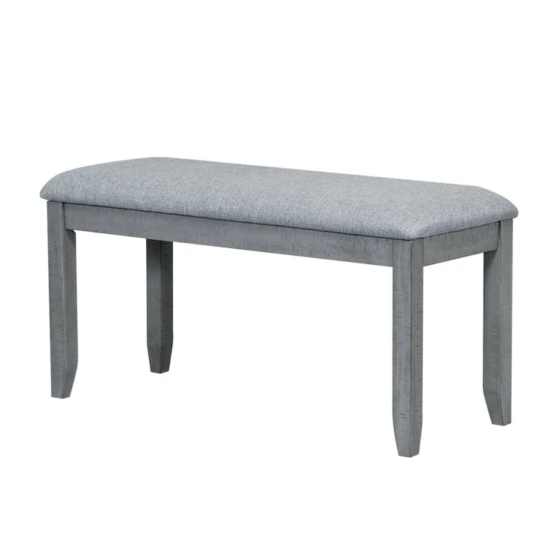 Contemporary 6-Piece 78 Inch Extendable Pedestal Dining Table Set