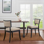 Pristine Upholstered Fabric Dining Chairs - Set of 2