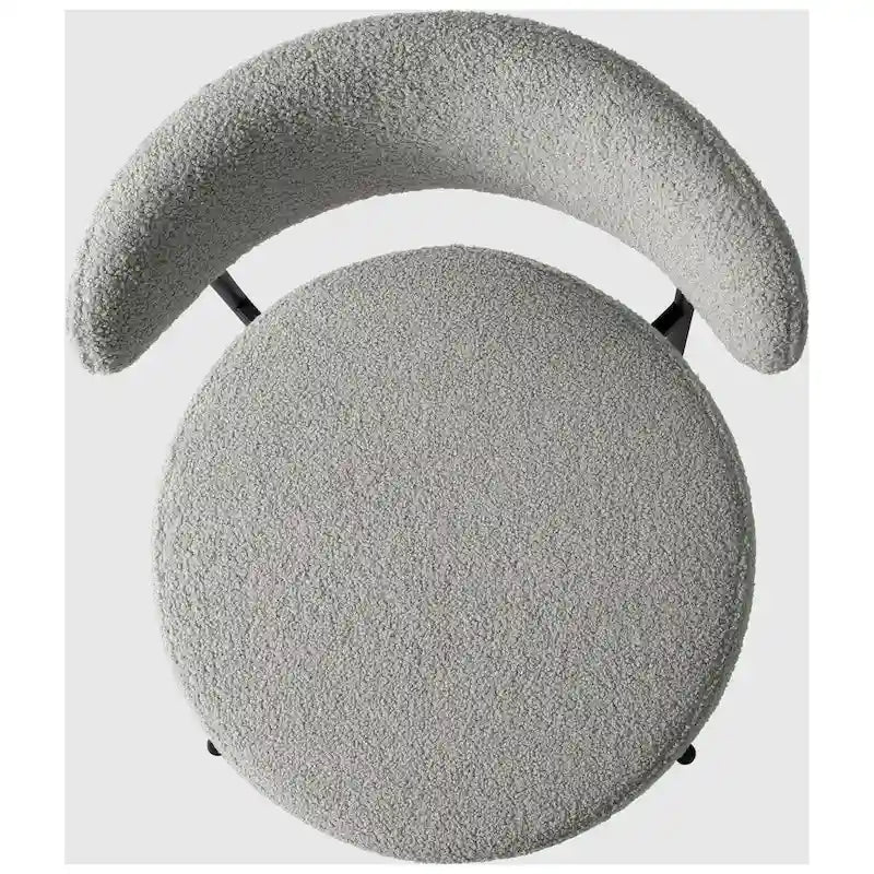 Bayville Mid-Century Curved Back Fabric Upholstered Metal Dining Chair (Set of 4)