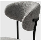 Bayville Mid-Century Curved Back Fabric Upholstered Metal Dining Chair (Set of 4)