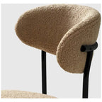 Bayville Mid-Century Curved Back Fabric Upholstered Metal Dining Chair (Set of 4)