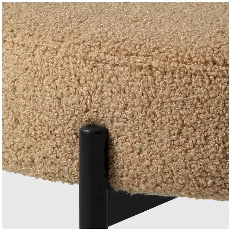 Bayville Mid-Century Curved Back Fabric Upholstered Metal Dining Chair (Set of 4)