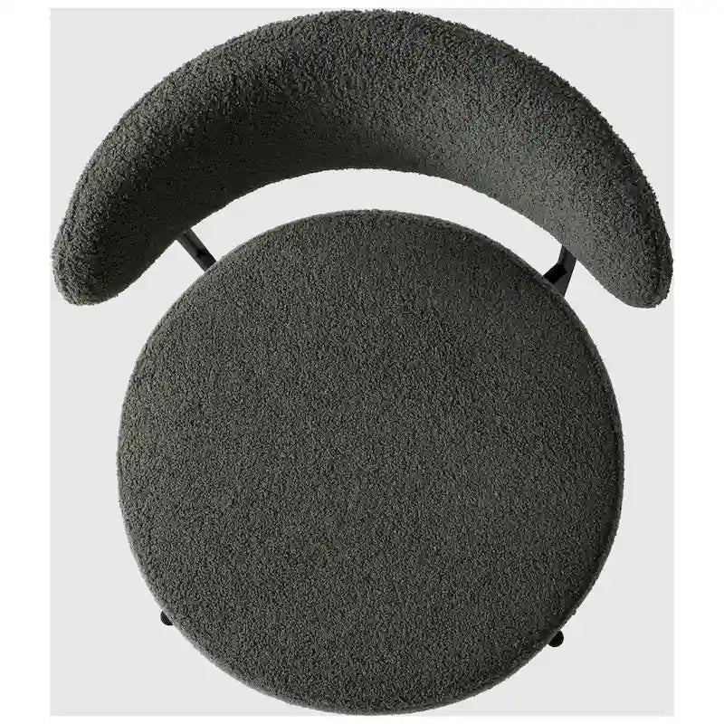 Bayville Mid-Century Curved Back Fabric Upholstered Metal Dining Chair (Set of 4)