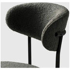 Bayville Mid-Century Curved Back Fabric Upholstered Metal Dining Chair (Set of 4)