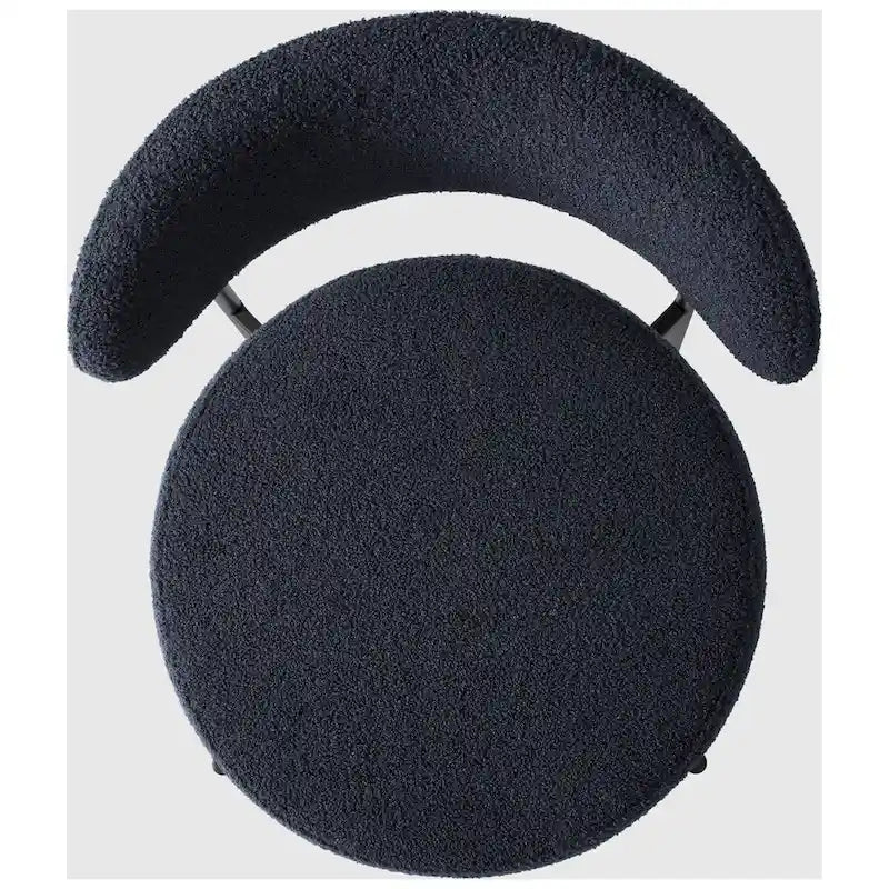 Bayville Mid-Century Curved Back Fabric Upholstered Metal Dining Chair (Set of 4)