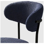 Bayville Mid-Century Curved Back Fabric Upholstered Metal Dining Chair (Set of 4)