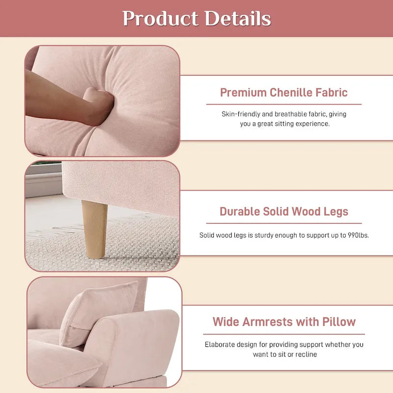 Modern U-Shaped Sectional Sofa Couch with Ottoman Chaise for Living Room