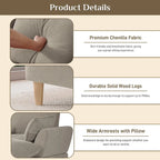 Modern U-Shaped Sectional Sofa Couch with Ottoman Chaise for Living Room