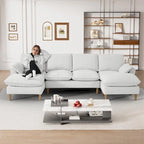 Modern U-Shaped Sectional Sofa Couch with Ottoman Chaise for Living Room