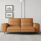 76.77 Modern Leather Recliner Sofa, Power Reclining, Adjustable, Ergonomic Design, Living Room Furniture