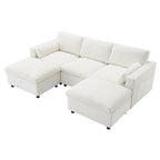 Merax 5 Seat U Shaped Sleeper Couch Set