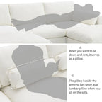 Merax 5 Seat U Shaped Sleeper Couch Set