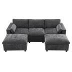 Merax 5 Seat U Shaped Sleeper Couch Set