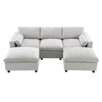 Merax 5 Seat U Shaped Sleeper Couch Set