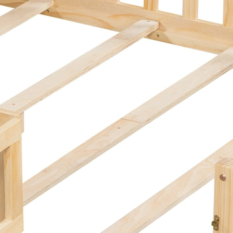 Full-size Floor Beds with Bookcases