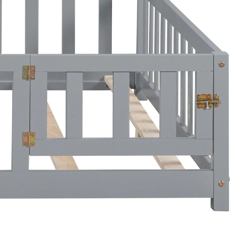 Full-size Floor Beds with Bookcases