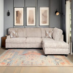 Roundhill Nexus Wide Wale Corduroy L-shape Sectional with Chaise