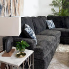 Roundhill Nexus Wide Wale Corduroy L-shape Sectional with Chaise