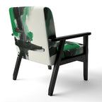 Designart Geometric Black And Teal IV Upholstered Abstract Accent Chair - Modern Arm Chair For Bedroom