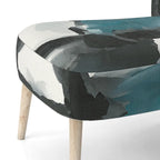 Designart Geometric Black And Teal IV Upholstered Abstract Accent Chair - Modern Arm Chair For Bedroom