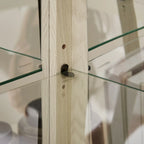 Corner Glass Cabinet Lighted Curio Cabinet Corner Display Case, Antique collection, Wine, Bar Glass Storage Light Included