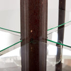 Corner Glass Cabinet Lighted Curio Cabinet Corner Display Case, Antique collection, Wine, Bar Glass Storage Light Included