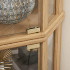 Corner Glass Cabinet Lighted Curio Cabinet Corner Display Case, Antique collection, Wine, Bar Glass Storage Light Included