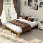 QueenWoodPlatformBedFrame,NoBoxSpringNeeded,StrongSlatSupport