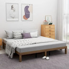 QueenWoodPlatformBedFrame,NoBoxSpringNeeded,StrongSlatSupport
