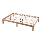 QueenWoodPlatformBedFrame,NoBoxSpringNeeded,StrongSlatSupport