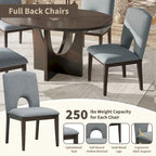 Modern 5-Piece Extendable Round Dining Table Set with 16.2inch Removable Leaf for Small Places